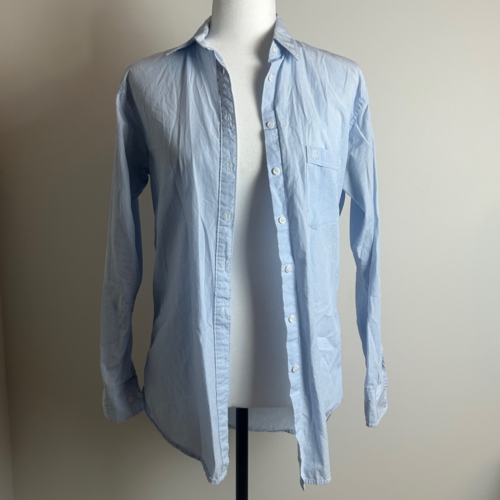 Talula Light Blue Striped Button-Down Shirt – Size XS